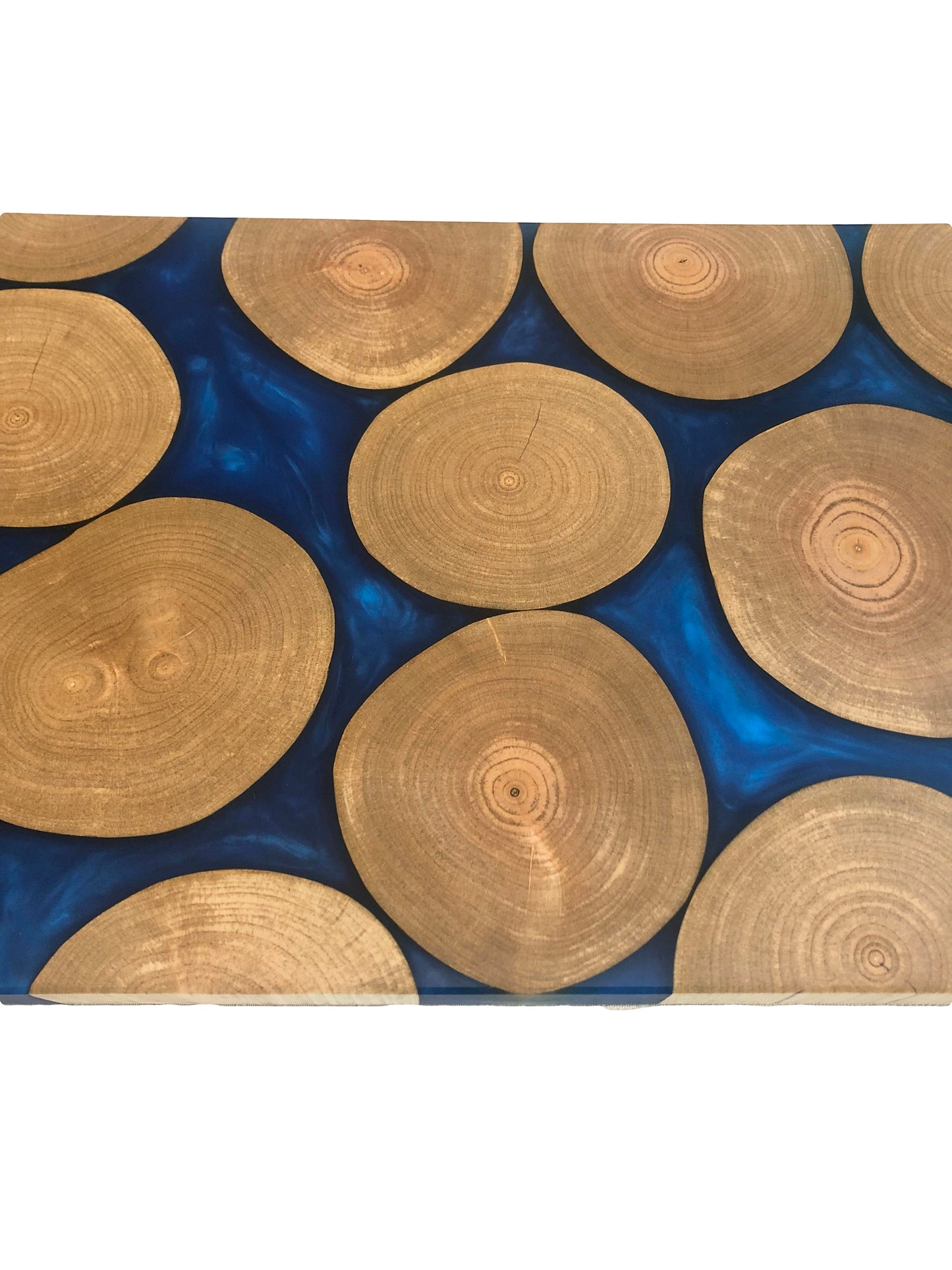 Maple and Metallic Blue Epoxy Charcuterie Board, 24”x12”