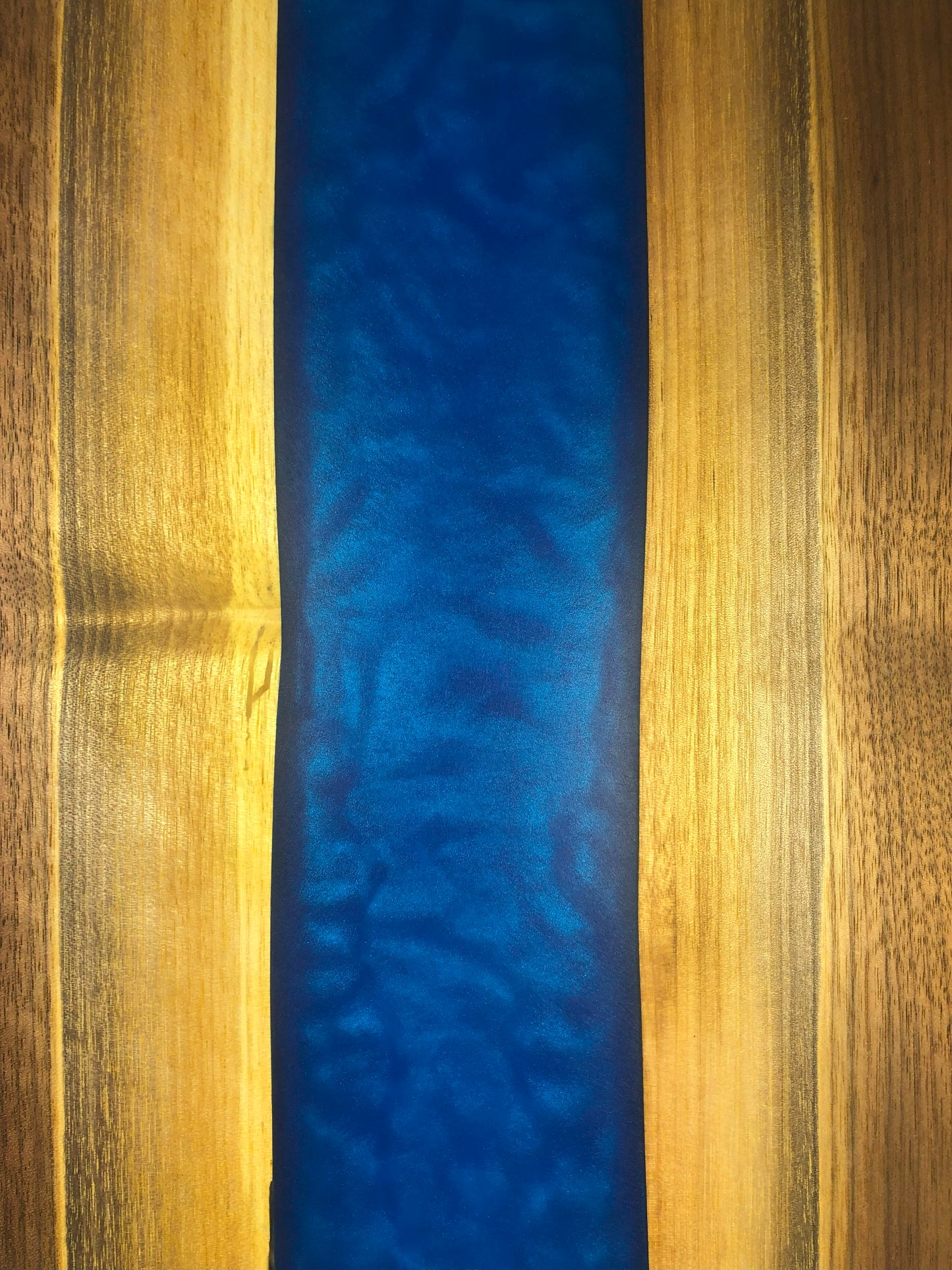 Black Walnut and Dark Ocean Blue Epoxy Charcuterie Board, 24”x12”