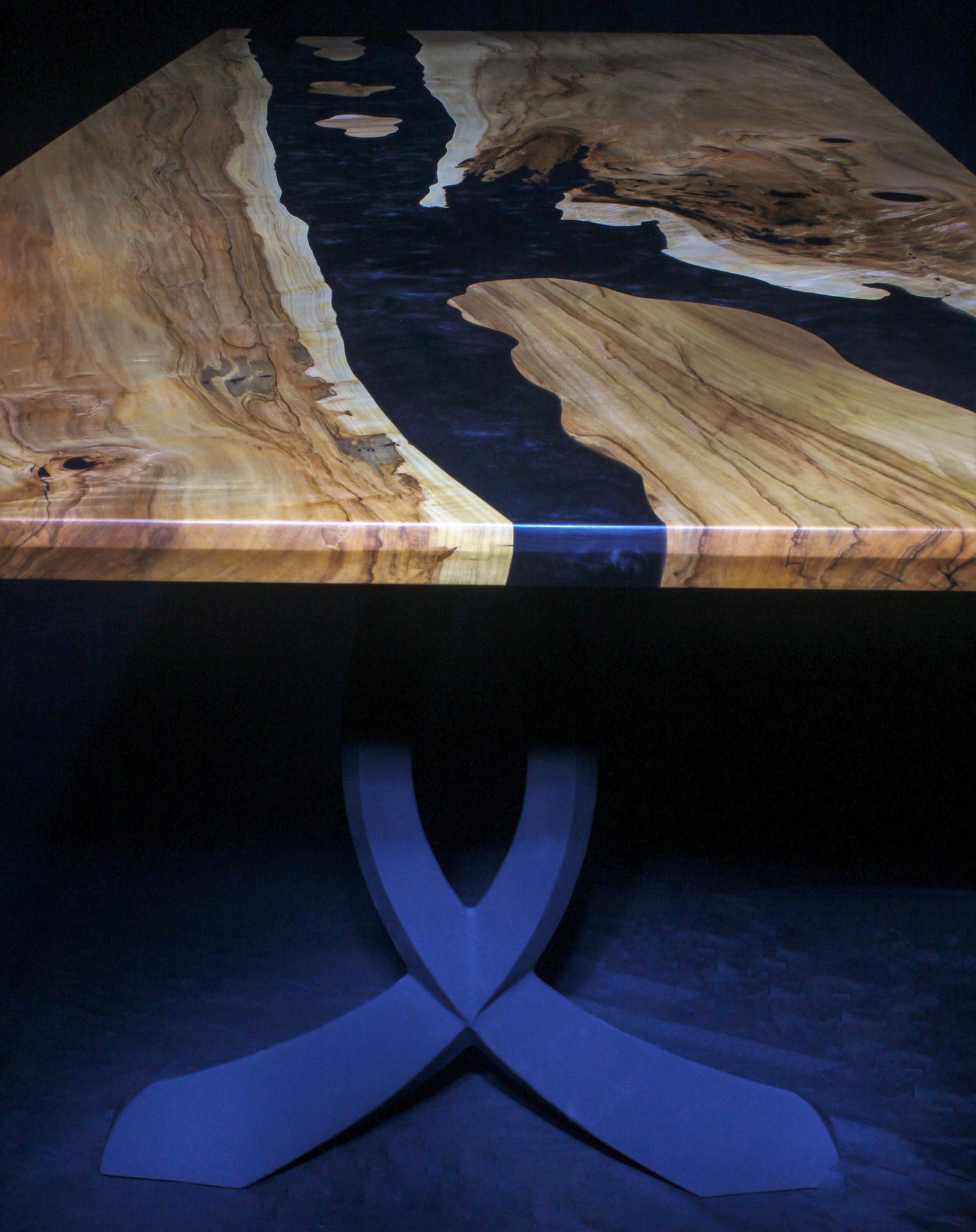 Ambrosia Maple and Epoxy River Dining Room Table Cover View