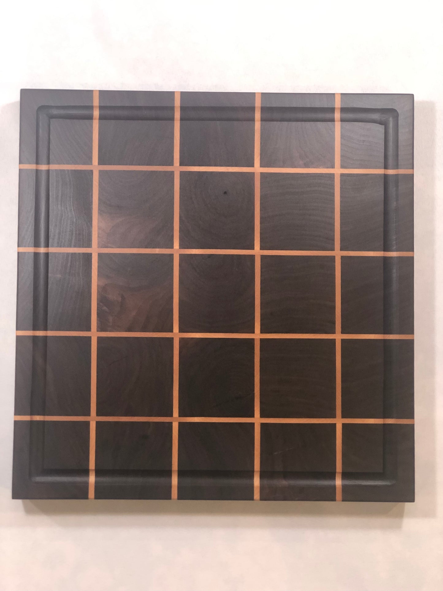 Black Walnut and Maple End Grain Square Cutting Board