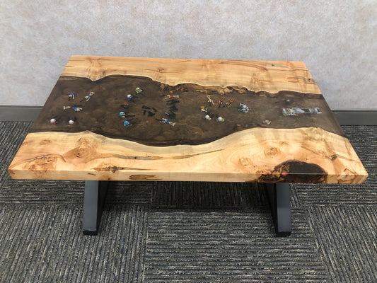 Star Wars River Table with multiple battle scenes view from above, front
