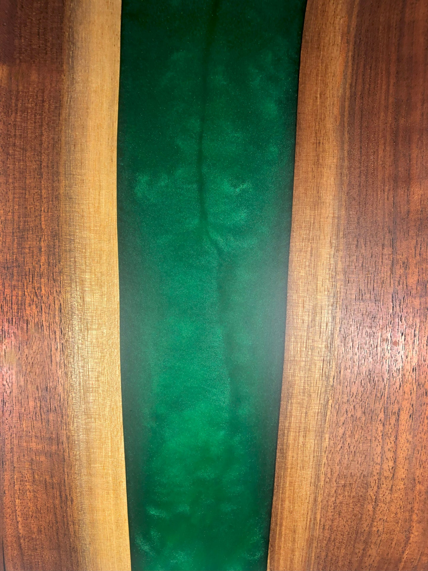 Black Walnut and Green Epoxy Charcuterie Board, 18”L x 10”W