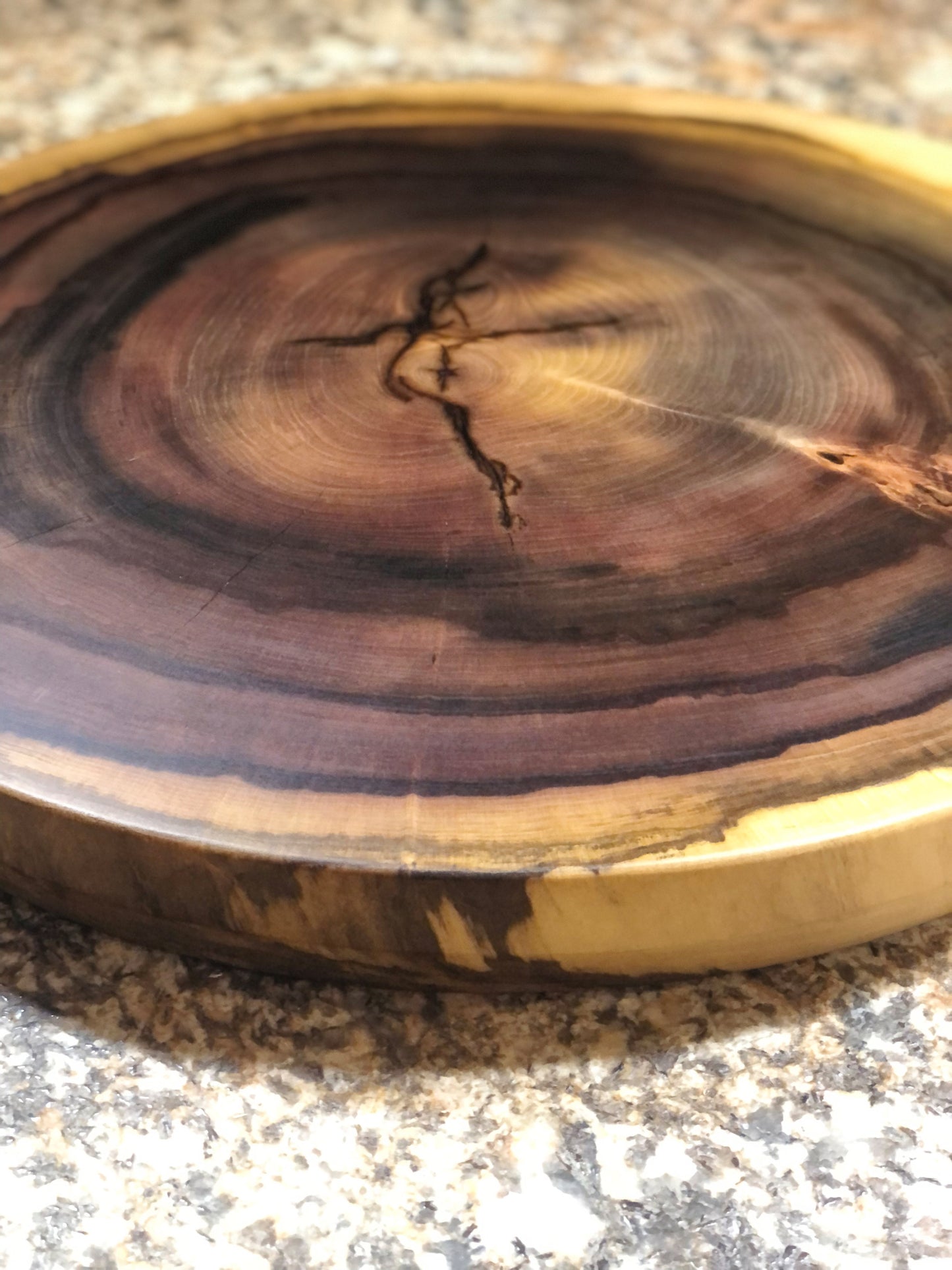 Rainbow Poplar Lazy Susan Counter View