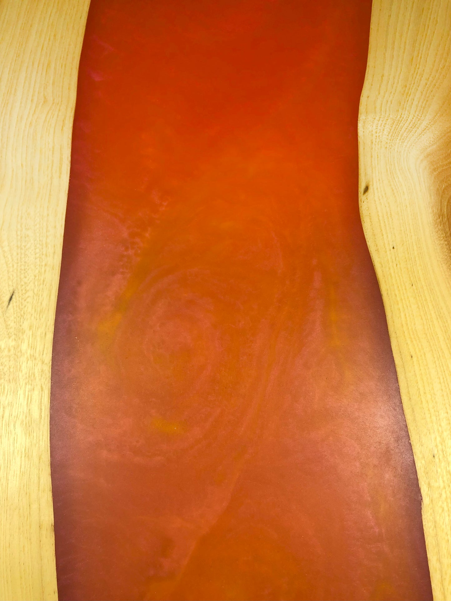 Black Walnut and Metallic Salmon Epoxy Charcuterie Board, 18"x12”