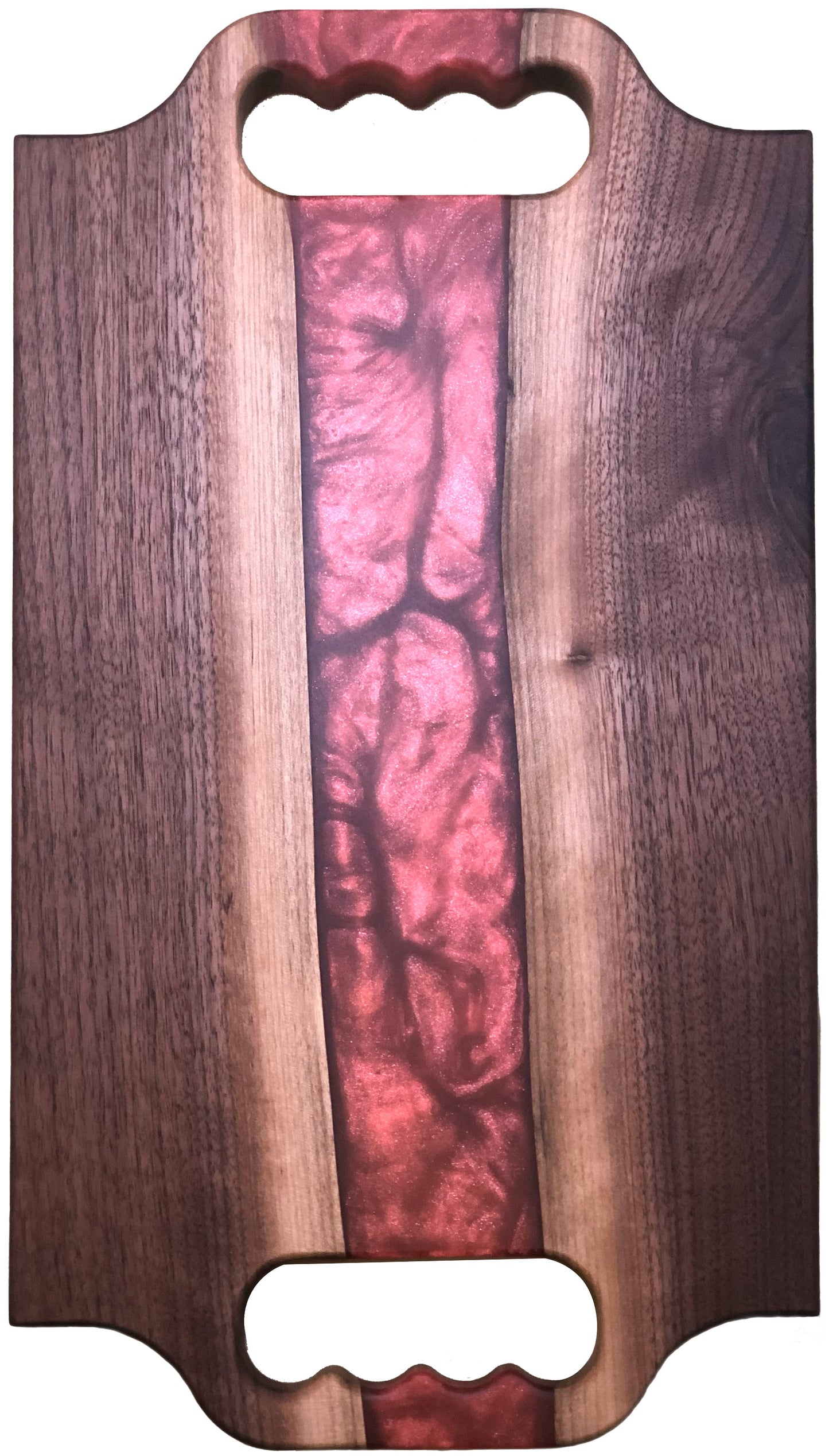 Red Metallic Epoxy Board Overhead View