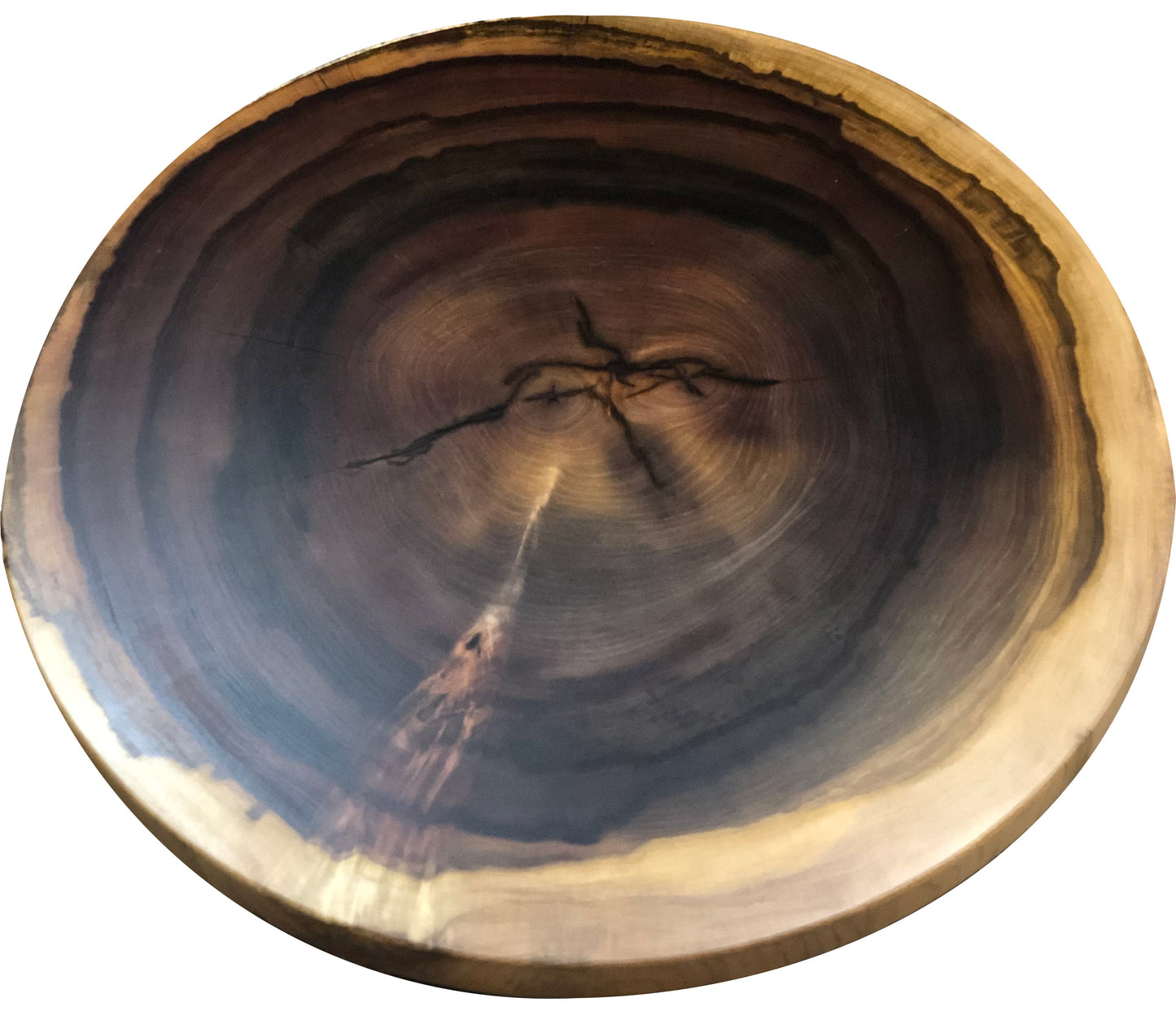 Rainbow Poplar Lazy Susan Overhead View