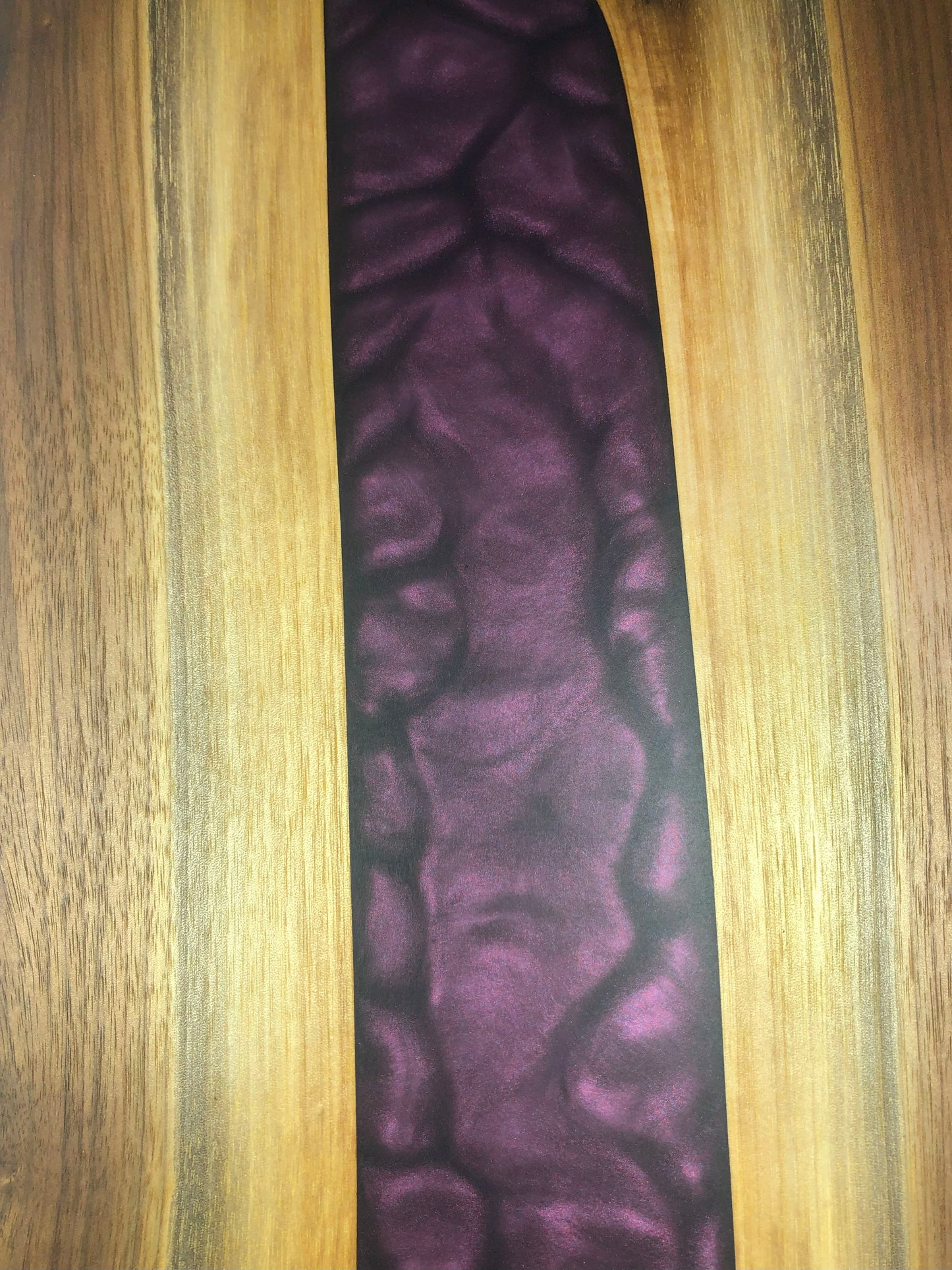 Black Walnut and Metallic Purple Epoxy Charcuterie Board, 18"x10"