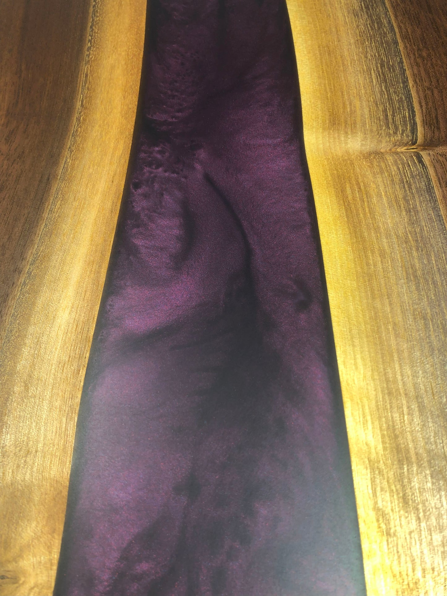 Black Walnut and Metallic Purple Charcuterie Board, 24”x12”