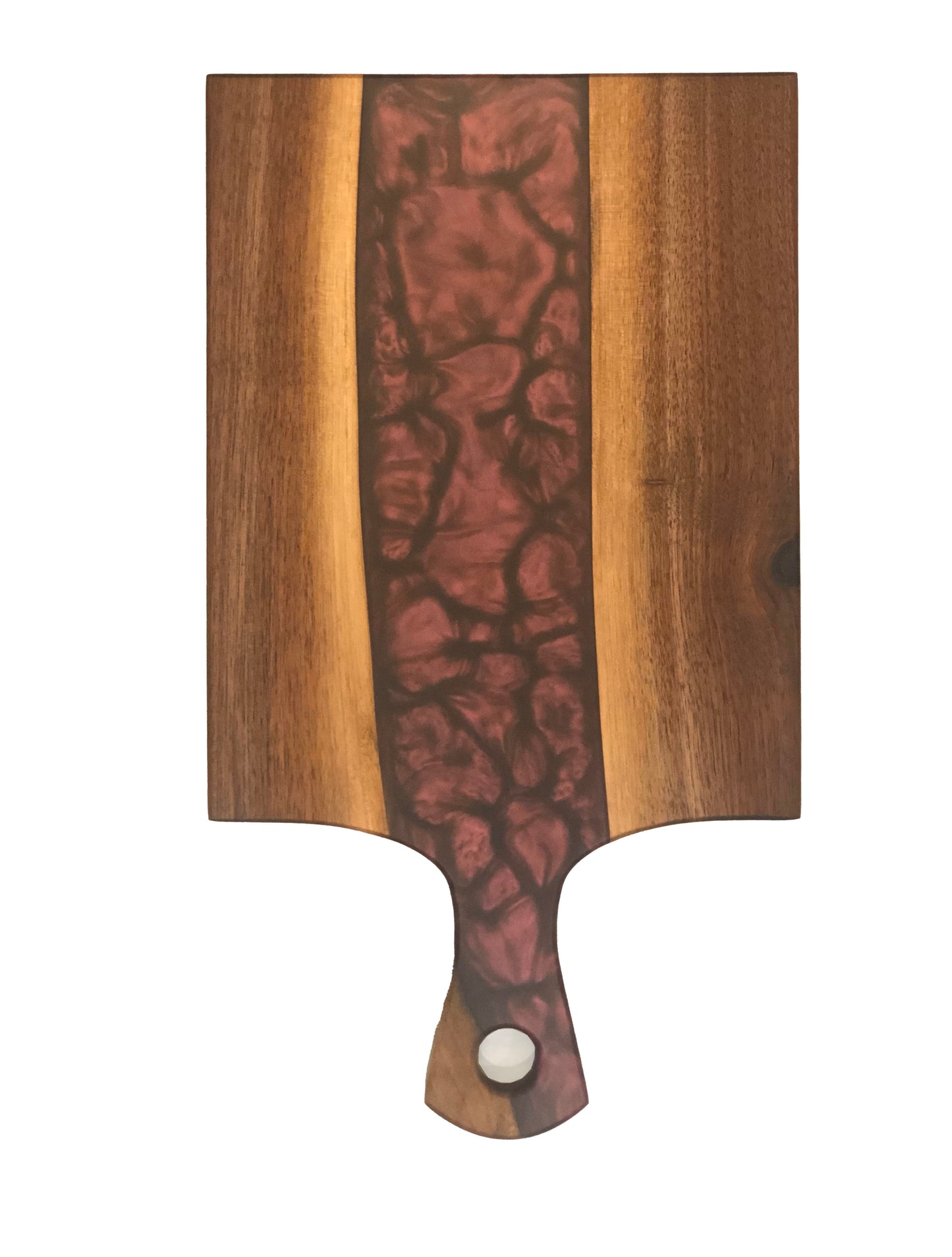 Black Walnut and Metallic Purple Epoxy Charcuterie Board, 18"x10"