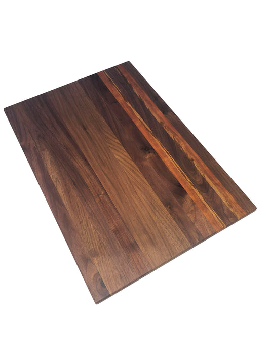 Black Walnut, Mahogany and Zebra Wood Cutting Board